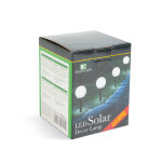 LED-es szolár lámpa - leszúrható - gömb alakú, hidegfehér - Ø10 cm