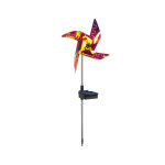 LED-es szolár szélforgó - színes LED, leszúrható - alu, műanyag - 75 x 23 x 23 cm
