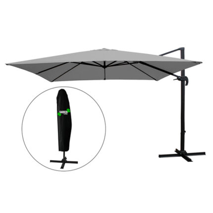 Garden Line Függő napernyő - Szürke - 3 x 4 m