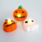 Halloween-i teamécses szett - tök, szellem - elemes - 3 db/csomag