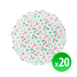 Karácsonyi, papír tányéralátét - 16,5 cm - 20 db
