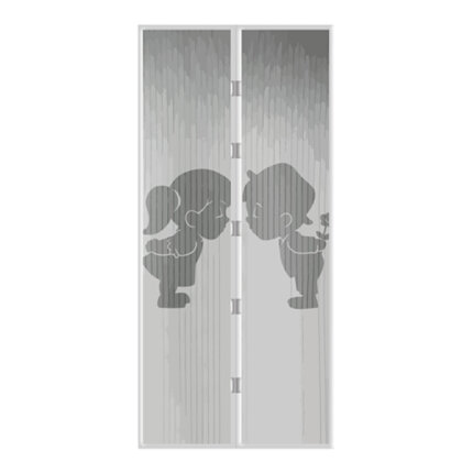Fiú + lány mintás szúnyogháló függöny ajtóra 100x210 cm