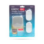 2 az 1-ben vezeték nélküli csengő és éjjelifény - Kinetic - 2 kültéri - Fehér