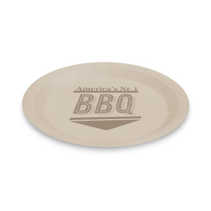 BBQ mintás papírtányér szett (12 db) - 23 cm