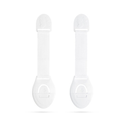 Öntapadós biztonsági gyerekzár ajtóra (2 db) - 21 cm - Fehér