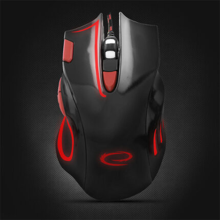 Vezetékes gamer egér - Esperanza Hawk EGM401KR - Fekete, Piros