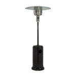 GardenLine Porszórt acél gázos teraszfűtő hőgomba - 221 cm - Fekete