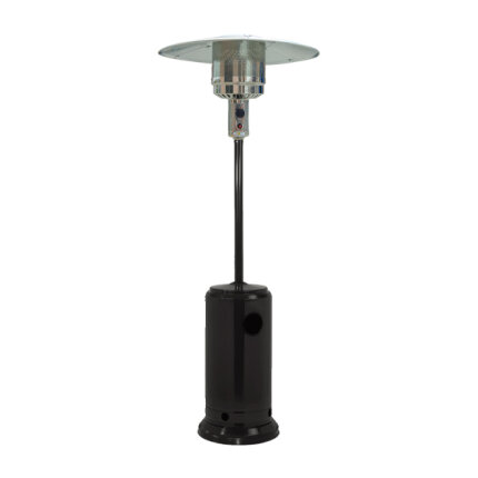 GardenLine Porszórt acél gázos teraszfűtő hőgomba - 221 cm - Fekete
