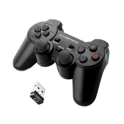 Vezeték nélküli kontroller (PS3, PC) - Esperanza Gladiator EGG108K - Fekete