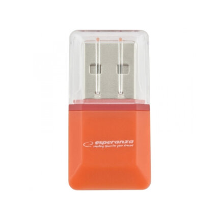 MicroSD USB kártyaolvasó - Esperanza EA134O - Narancssárga