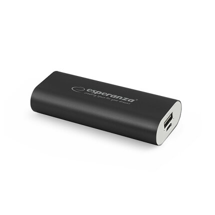 Powerbank - Esperanza Hadron EMP105K - 4400 mAh - Fekete