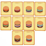 Fából készült hamburger játék