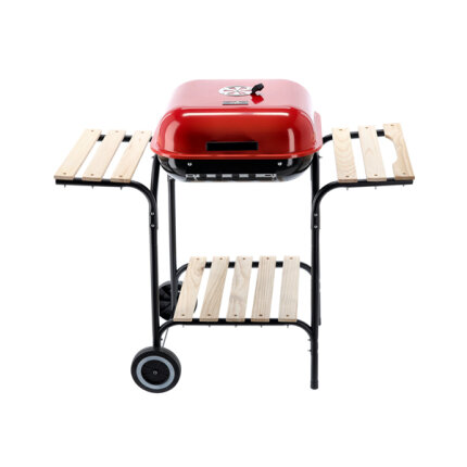 GardenLine faszenes grillsütő oldalpolccal és kerekekkel - 96 x 45 x 75 cm
