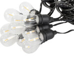 Kerti fényfüzér – 15 db E27 LED lámpa