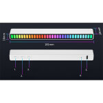 Ritmusra világító RGB LED kijelző - Fehér