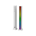 Ritmusra világító RGB LED kijelző - USB - Fehér