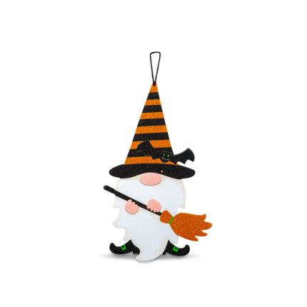 Halloween-i dekoráció - manó - akasztható - habszivacs - 44 x 26 cm