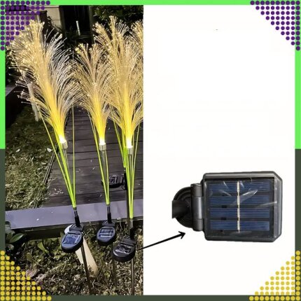 Pampafű LED lámpa dekoráció - 2 darab - 85 cm