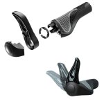 Kerékpár markolat szarvakkal – ergonomikus, csúszásmentes, fekete-szürke