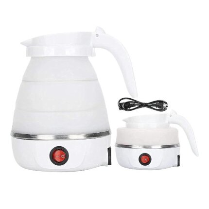 Összecsukható utazó vízforraló – 600 ml, 600W, fehér