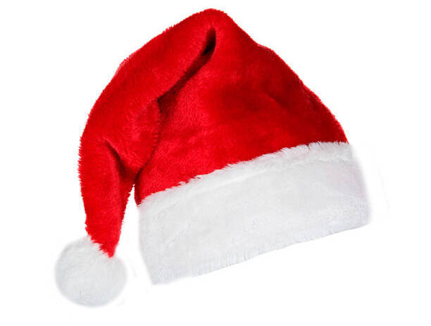 Santa Hat isolated on white.