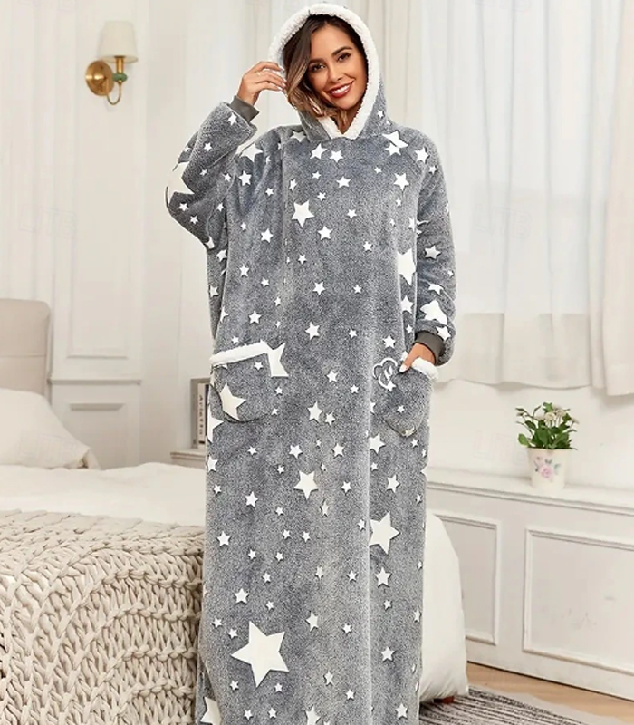 6793727e72024ebf3d2aef59_BLUZOKOC-SZARY-W-GWIAZDKI-PONCZO-BLUZA-Z-KAPTUREM-KIESZEN-DLUGI-POLAR-OVERSIZE-100-POLIESTER-DLA-MLODZIEZY-DOROSLYCH003
