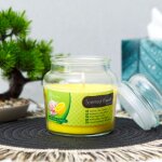 Illatgyertya - csupor fedővel - édes citrom & bazsarózsa - 310 g