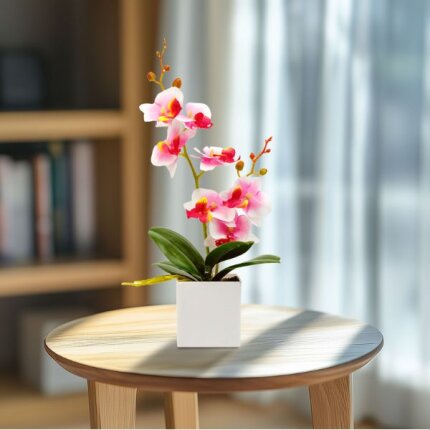 Műnövény dekoráció - orchidea - 3 féle - 37 cm