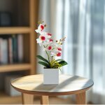 Műnövény dekoráció - orchidea - 3 féle - 37 cm