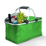 Thermo összecsukható bevásárlókosár - 49 x 28 x 25 cm - 21 L - zöld