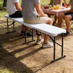 Összecsukható kerti pad 180 cm - fehér