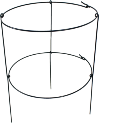 Növénytámasz kerek 2 gyűrűs, 60 cm, zöld