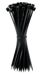 Fekete kábelkötegelő 2,5 x 100 mm (100 db-os szett)