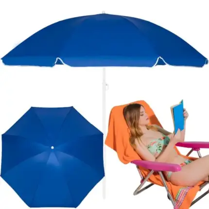 Kék strandnapernyő 180cm