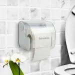 WC-papír tartó - fehér - 145 x 130 x 123 mm - átlátszó