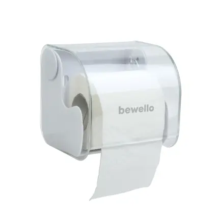 WC-papír tartó - fehér - 145 x 130 x 123 mm - átlátszó