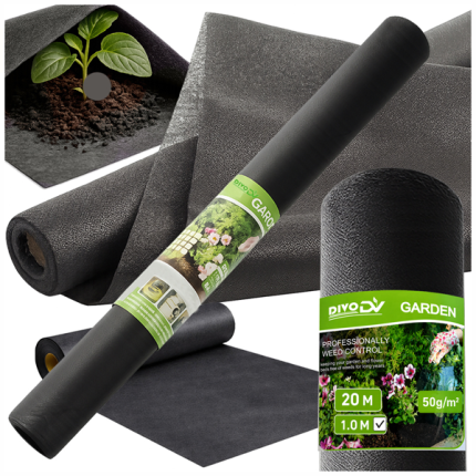 Vastag Agrotextil Gyomellenes Talajtakaró 50g/m² – 1x20m – Fekete